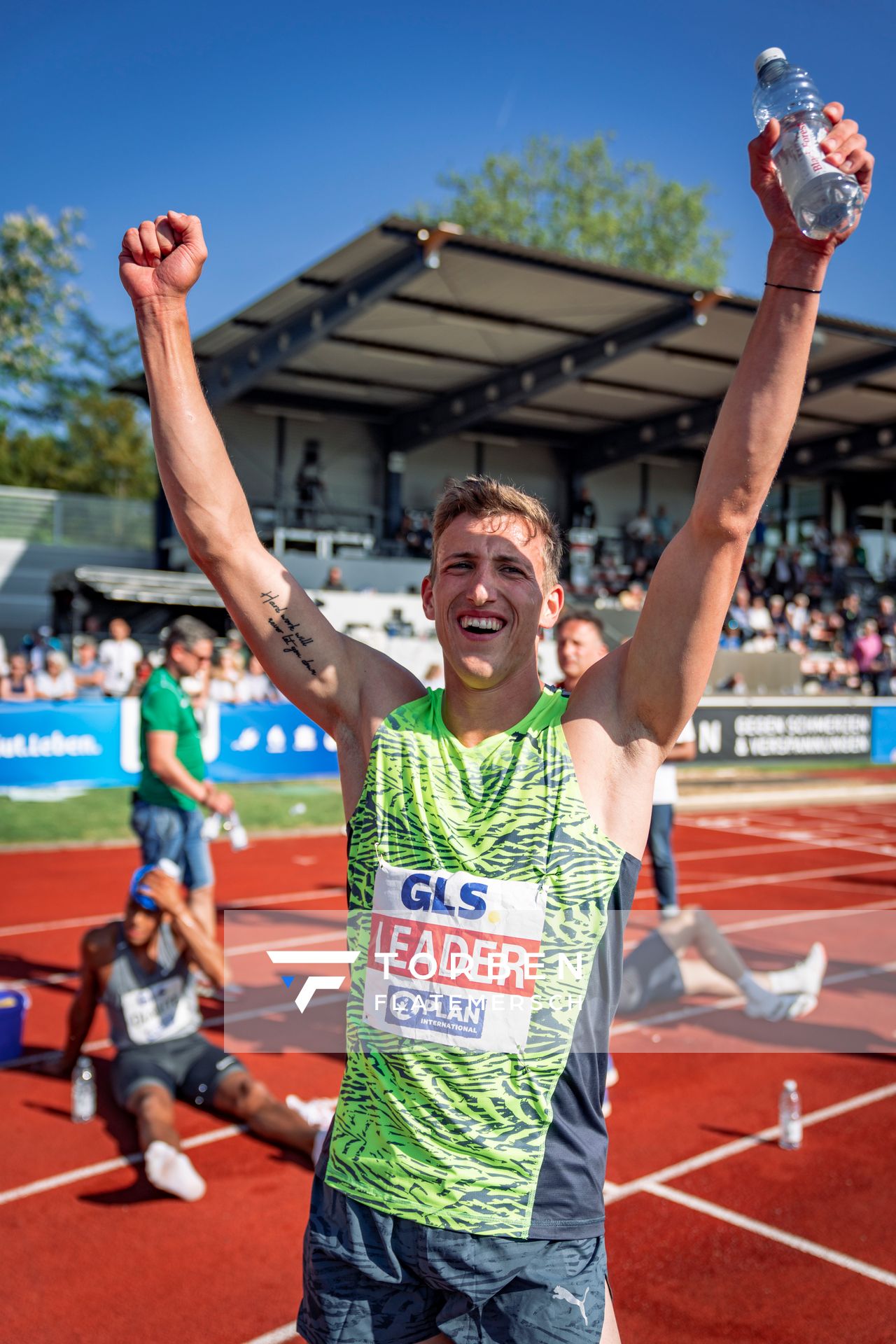 Simon Ehammer (SUI) gewinnt in Ratingen mit National Rekord (8354 Punkte) am 08.05.2022 beim Stadtwerke Ratingen Mehrkampf-Meeting 2022 in Ratingen